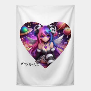 Goth Fairy Panda Girl Tapestry