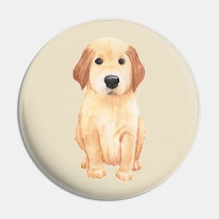 Watercolor Puppy Pin