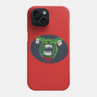 Man-eating Christmas Wreath Phone Case