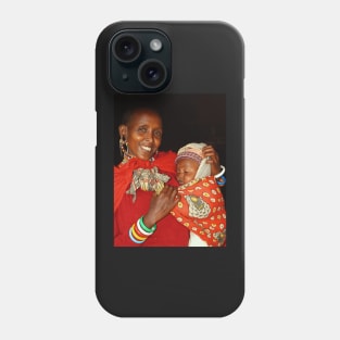 Proud. Mother & Child, Maasai (or Masai) East Africa Phone Case