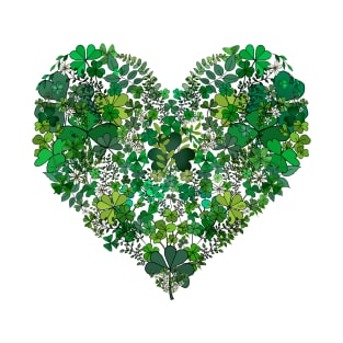 Shamrock Garden Heart T-Shirt