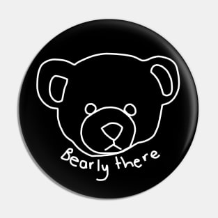 Minimal Bear Pun Portrait Pin