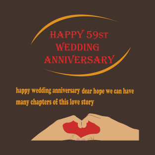 happy 59st wedding anniversary T-Shirt