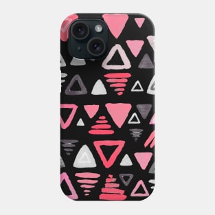 Summer Melon Hot Pink Triangles on Grey Phone Case