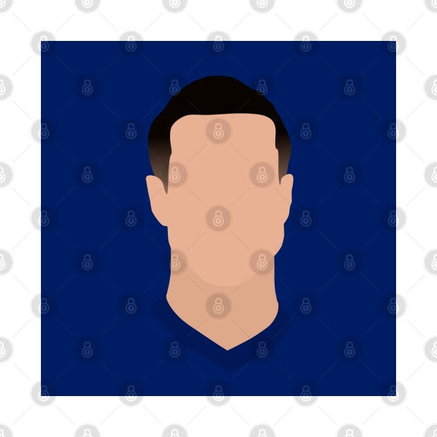 César Azpilicueta Minimalistic Face Art by GotchaFace