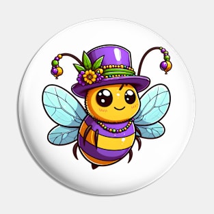 Mardi Gras Bee Pin