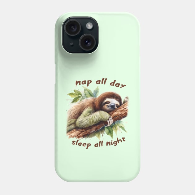 Nap all day, sleep all night Phone Case by Trendsdk