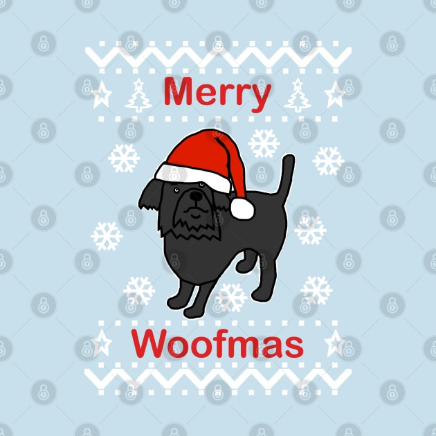 Merry Woofmas Cute Dog Christmas Sweaters by ellenhenryart