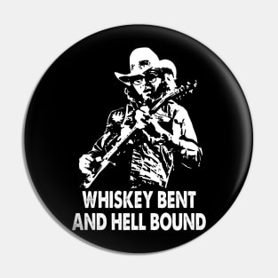 Whiskey bent hank art country music Pin