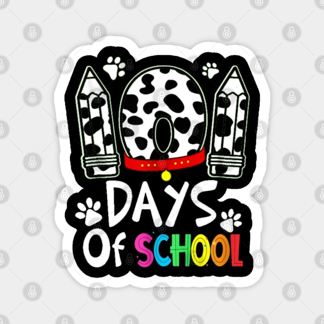 101 Days Smarter Dog Shirt 100 Days Of School Magnet by ReD-Des