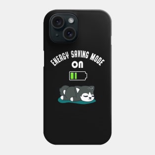 Cute Husky Battery Low Energy Tired Dog Fun Phone Case