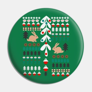 Sweet Christmas bunnies Pin