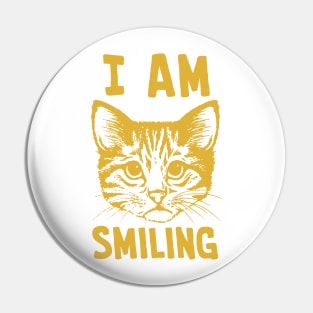 I Am Smiling Mustard Pin