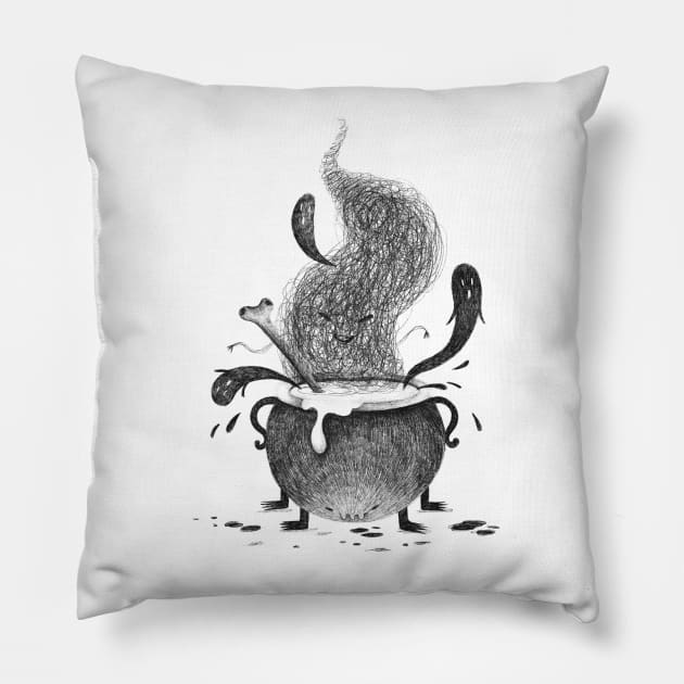 Magic Cauldron Pillow by Gummy Illustrations