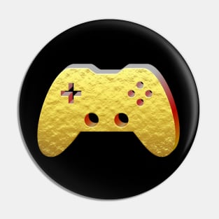 Gold Dust - Gaming Gamer Abstract - Gamepad Controller - Video Game Lover - Graphic Background Pin
