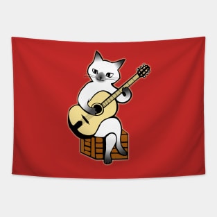 Cat Playing Guitar | Funny Cat Tapestry