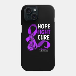 Hope Fight Cure Purple Ribbon Alzheimer's Awareness Phone Case