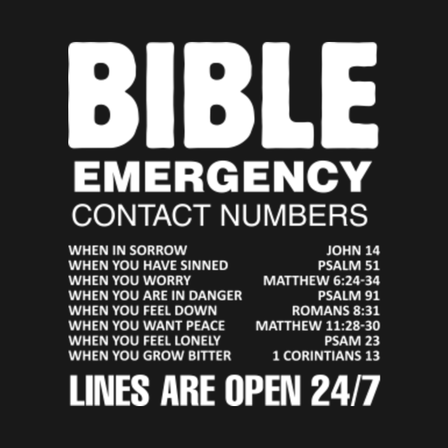 emergency number day bible contact numbers jesus verse 24