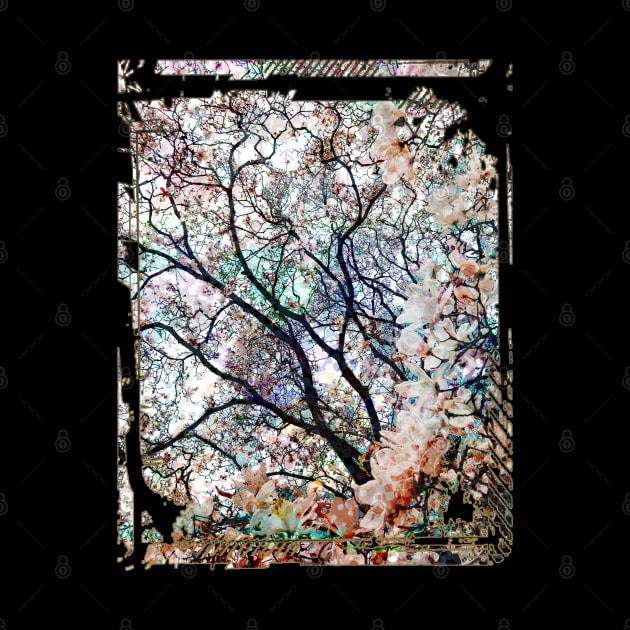 Japanese Sakura Tree Cherry Blossom Collage Art 64 by dvongart