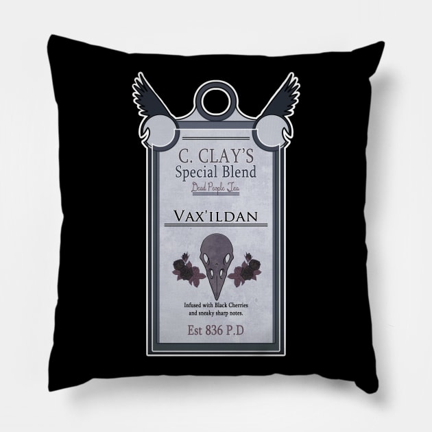 Dead People Tea - Vax Pillow by kovah