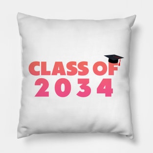 class of 2034 Orange Pillow