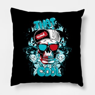 skull with beach theme Pillow