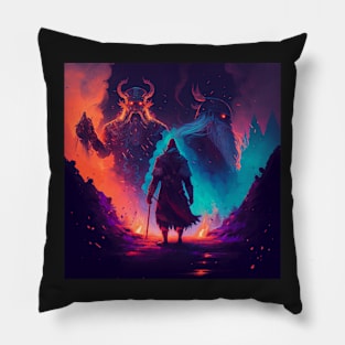 Valhalla Awaits Valheim Family Pillow