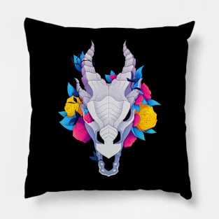 Overgrown Dragon Skull - Pan Pillow