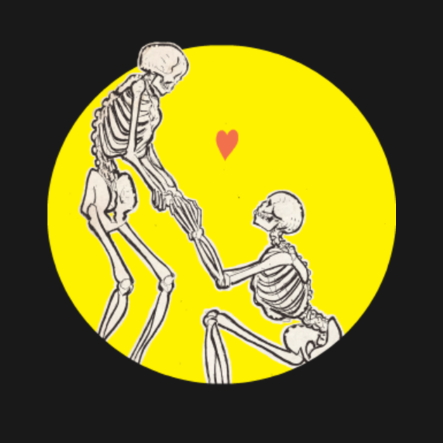 Can You Fall In Love With A Skeleton Skeleton in Love - Skeletons - T-Shirt | TeePublic