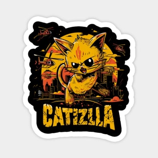 Catzilla Cat Roaring Kitty Charm Attack Magnet