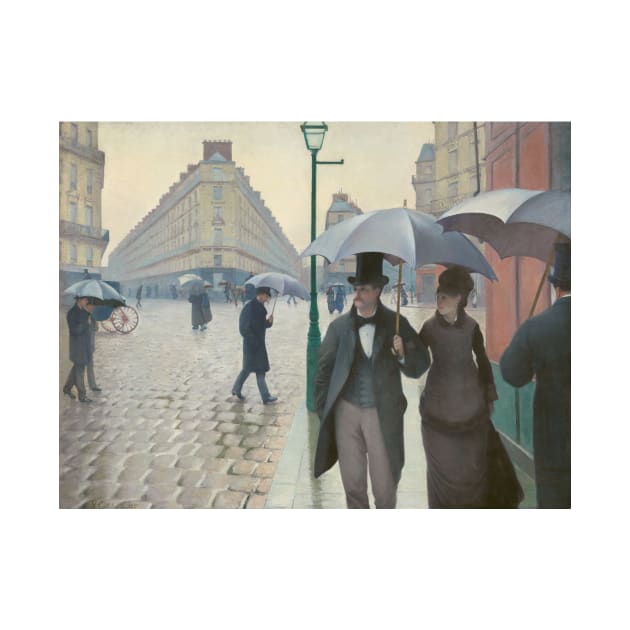 Paris Street, Rainy Day by Gustave Caillebotte by Classic Art Stall