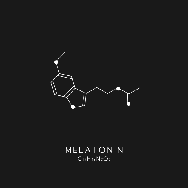 Melatonin Molecular Structure - Black by typelab