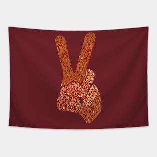 Peace Red Tapestry