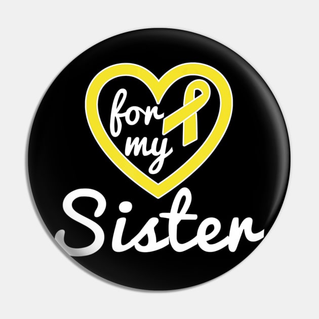 Sarcoma Cancer Shirt for Sister Ribbon Awareness Products Pin by ChristianCrecenzio