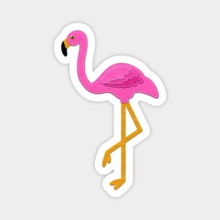 Pink Flamingo | Felt Look | Cherie's Art(c)2020 Magnet
