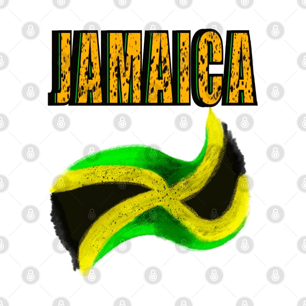 Vintage Reggae Rasta Jamaican flag Jamaica by Artonmytee