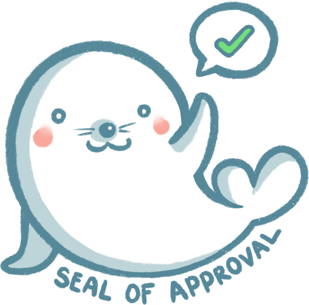 Seal of Approval Kids T-Shirt by mschibious