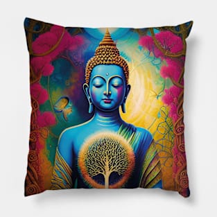 Buddha and the tree of life Pillow