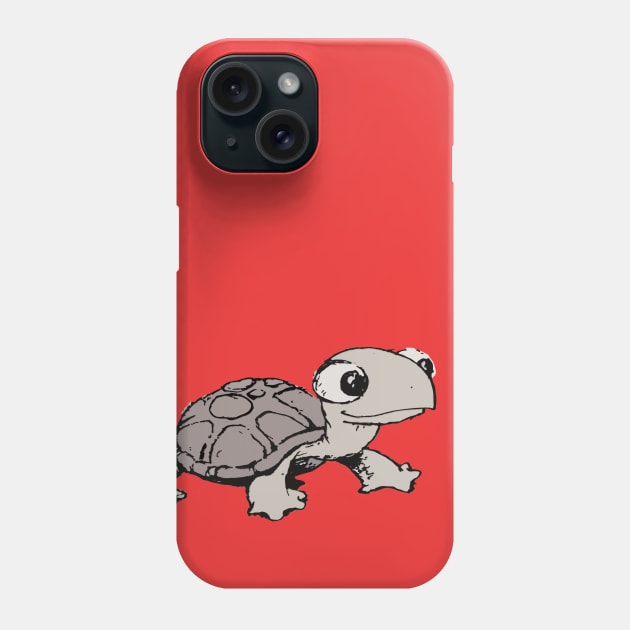 Adorable Tortoise Cartoon Sketch Phone Case by madmonkey