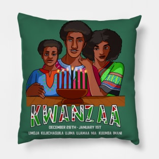 Kwanzaa Kinara Candles Pillow