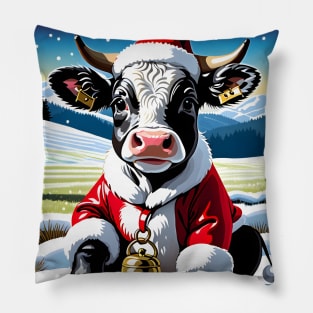 Santa Baby Cow Pillow