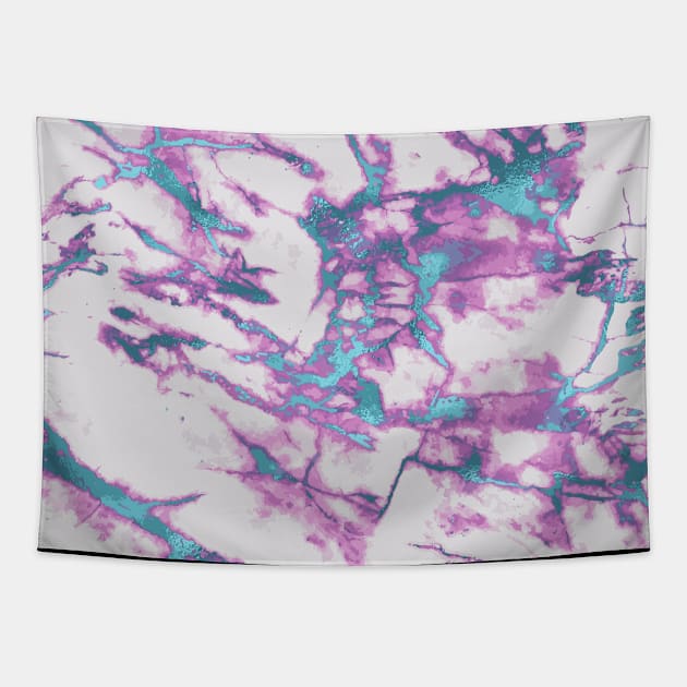 Marble Pattern Aesthetic Purple Blue Teal Tapestry by jodotodesign