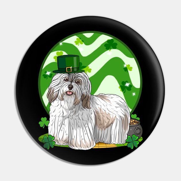 Havanese Dog St Patricks Day Leprechaun Pin by Noseking