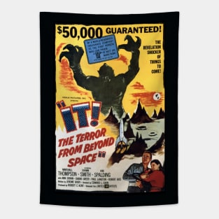 Classic Sci-Fi Movie Poster - It! The Terror from Beyond Space Tapestry