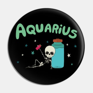 Skeleton Zodiac Signs (AQUARIUS) Pin