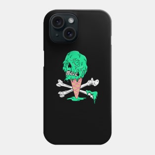 Melting Ice Cream Screaming Skull Phone Case