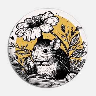 Field mouse Pin