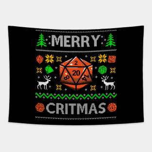 DND Player Ugly Christmas Sweater Tapestry