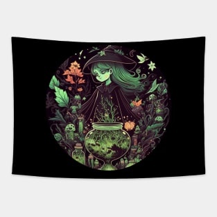 Herbal Potion Little Witch Tapestry