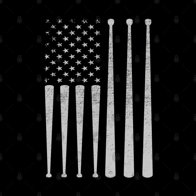 Drum sticks on a vintage American flag For Drummers by DragonTees